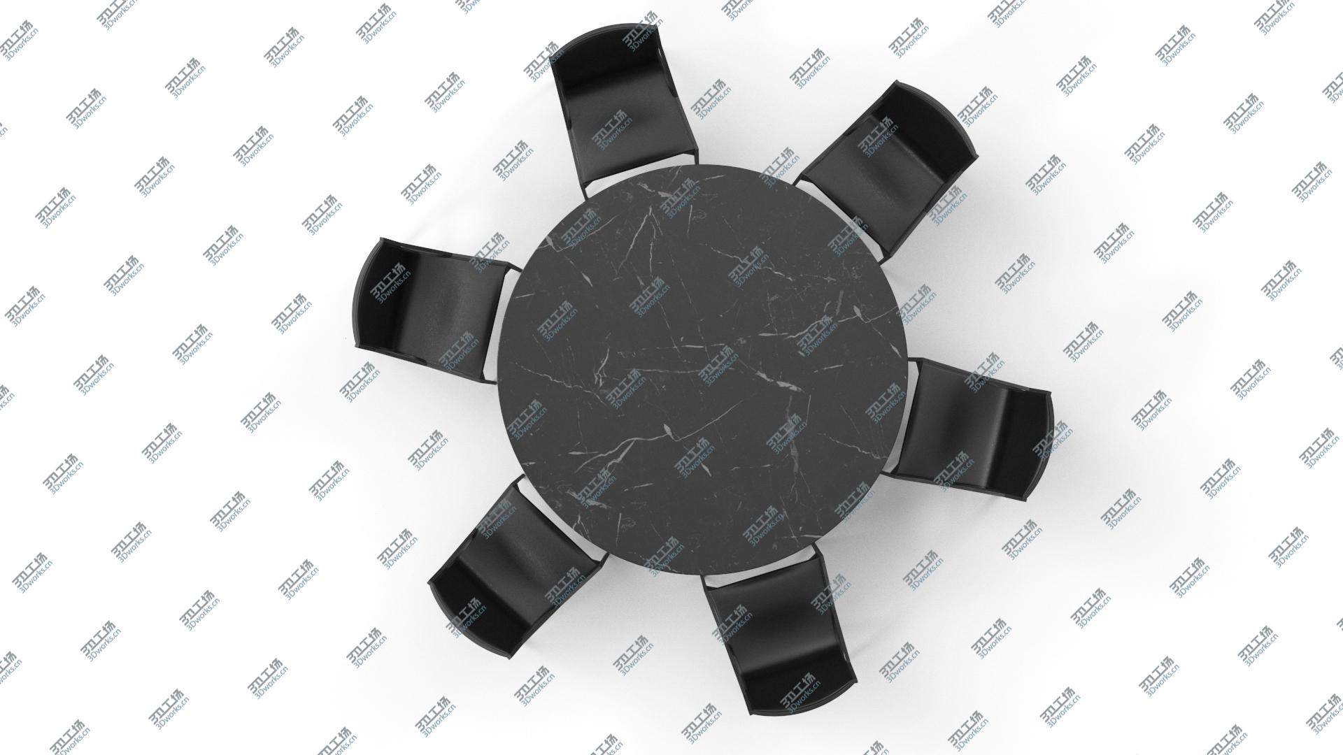 images/goods_img/2021040233/3D Cassina Dining Table Chair Set Black Marble model/3.jpg